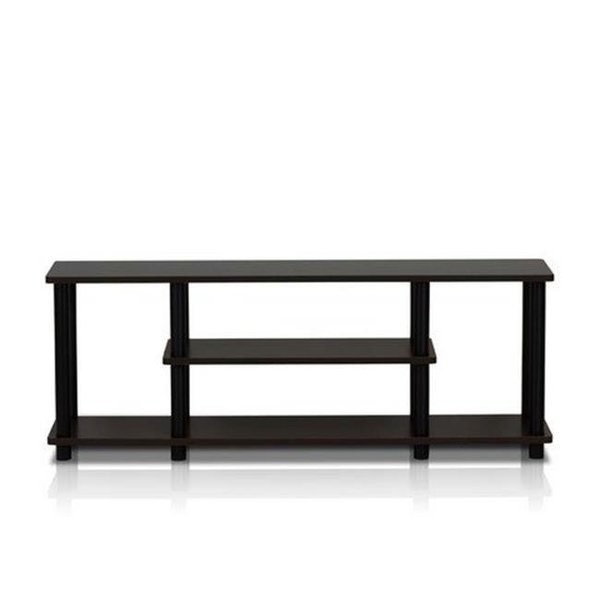 Highkey Turn-N-Tube No Tools 3D 3-Tier Entertainment TV Stands; Black - 16.2 x 43.8 x 11.7 in. LR25370